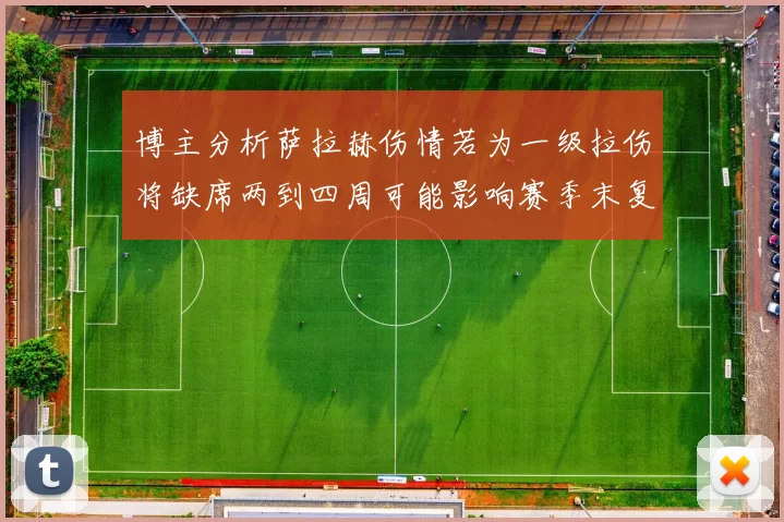 博主分析萨拉赫伤情若为一级拉伤将缺席两到四周可能影响赛季末复出